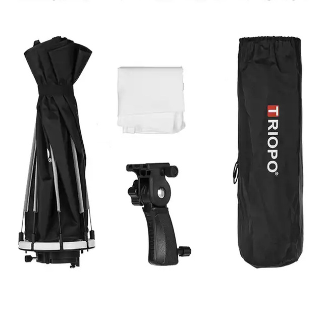 Triopo K2 55 65 90 120cm Series Flash Octagonal Soft Box Studio Light Soft Cloth Indoor and Outdoor Soft Cover Portable