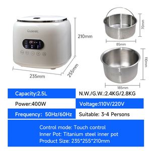 Mini-cuiseur à riz électrique OEM multifonction intelligent 2,5 L pour bébé, faible teneur en sucre, haute qualité - Product Image 5