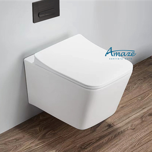 <span class=keywords><strong>WC</strong></span> mural moderne en céramique sans bride, à chasse d'eau directe, avec siphon en P, de style européen, à prix abordable - Product Image 3