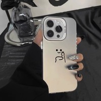 KINGSOUL Coque antichoc professionnelle 16 couleurs laser transparente rose vif or rose arc-en-ciel en TPU+PC à clipser pour téléphone