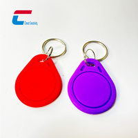 Llavero RFID ABS en Forma de Lágrima, 13.56MHz, Regrabable, NFC, Control de Acceso, Etiqueta de Proximidad con Anillo para Llaves