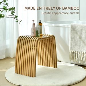 Nuevos Taburetes y Sillas de Comedor de <span class=keywords><strong>Diseño</strong></span> <span class=keywords><strong>Minimalista</strong></span> de Bambú para Comedor, Sala de Estar, Dormitorio, Baño, Muebles para el Hogar - Product Image 5