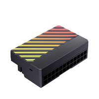 TEUCER-Conector de artefacto de enrutamiento de ángulo recto para placa base ATX, adaptador de fuente de alimentación, 24P, 90 grados, 24 pines