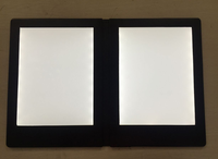 A4 A5 Porte-menu LED rechargeable Dossier de menu Couverture de livre en cuir Style Couverture de menu pour restaurants et bars