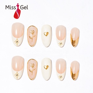 <span class=keywords><strong>Uñas</strong></span> Postizas Hechas a Mano al por Mayor, <span class=keywords><strong>Uñas</strong></span> Postizas Brillantes con Diseño <span class=keywords><strong>de</strong></span> Rosas y Estrellas, 32 Piezas, Nagel Handgemaakt, Faux Ongles - Product Image 1