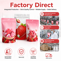 Bolsas de Mylar Reutilizables Coloridas a Prueba de Olores de 3.5G y 7G para Fruta Seca, Fresas y Snacks Congelados con Ventana Transparente e Impresión Digital