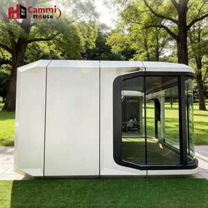Casa Cammi, Moderna y Lujosa, de Acero Ecológico, Prefabricada, Tipo Cápsula Espacial, para Parques y Uso en Exteriores, con Baño, Sala de Estar y Dormitorio, Eléctrica - Product Image 1