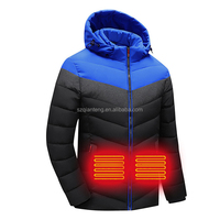 AQTQ Batterie Veste Chauffante pour Hommes Femmes Personnalisé Hiver Épais Doudoune Avec Capuche Chauffante Ski Neige Veste Hommes Imperméable