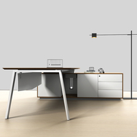 Escritorio de Computadora al por Mayor con Cajones, Mesa Moderna para Oficina, Escritorio Ejecutivo Moderno, Muebles de Escritorio en Forma de L de Lujo