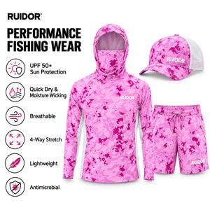 Camisas <span class=keywords><strong>de</strong></span> Pesca Personalizadas OEM con Protección Solar UPF 50+, Sudadera <span class=keywords><strong>de</strong></span> Secado Rápido para Deportes Acuáticos, Camisa <span class=keywords><strong>de</strong></span> Pesca con Máscara Facial para Playa - Product Image 3