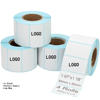 Label Thermal Langsung dari Pabrik, Kertas Stiker Barcode, Pencetakan Label Thermal, Kompatibel dengan Printer Desktop