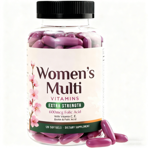 OEM Multivitamine voor vrouwen met calcium, foliumzuur, vitamine A, C, D, E en B-vitaminen. Dagelijkse multivitamine voor vrouwen. - Product Image 1