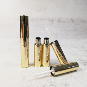 4.5ml Slim Gold <b>Plastic</b> Screw Cap Empty Liquid Eyeliner Bottle Cosmetic Eyelash Tube Private Label <b>Glue</b> Container Packaging - Product Image 3