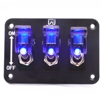 Panneau d'interrupteur à bascule 3 gangs ON OFF Truck LED Switch Race Car Marine Boat Tractor Ignition / Kill Cut Off Switch Panel