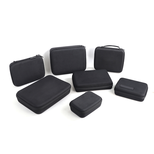 Black EVA Hard Shell Case Set Shockproof Zipper Closure Simple Style Protective Storage Cases for Electronics and Tools
