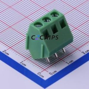 KF103-5.0-3P Screw Terminal Block Through hole Component (THT),P=5mm Connector 1x3P 5mm Green Through Hole - Product Image 1
