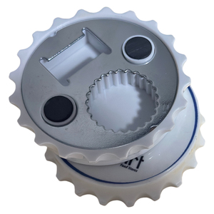Logotipo impreso <span class=keywords><strong>58mm</strong></span> tapa de botella abridor de imanes materiales Abrebotellas con imán