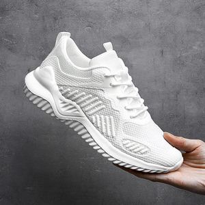 Nouvelles baskets de course en mesh noires tendance, grande taille, chaussures de sport à lacets, chaussures de tennis pour couple, hommes - Product Image 6