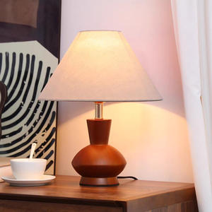 Song Dynasty New Release <b>Retro</b> Solid Wood <b>Table</b> Lamp Luxury High-End Aesthetic <b>Bedside</b> Lamp Remote Control Long-Layer Lamp - Product Image 3