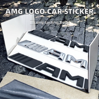 Autocollant de logo AMG en plastique ABS pour voiture, emblème de voiture, décalcomanie