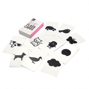 Cartes mémoire pour bébés, apprentissage visuel, simulation cognitive, noir et blanc, contraste élevé - Product Image 1