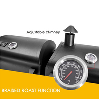 Barbecue à gaz et charbon de bois d'extérieur OEM/ODM en gros, four double usage domestique de grande taille sans fumée pour hôtels et cours