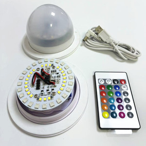 Ce RoHS được phê duyệt 3 Wát RGB thay đổi màu sắc dẫn bóng đèn có thể sạc lại USB cho phòng ngủ bảng tầng ánh sáng thay thế điều khiển từ xa - Product Image 2