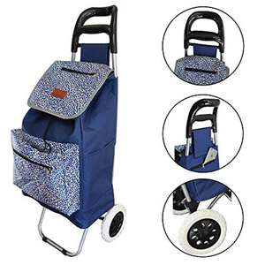 Wholesale 2 Wheels Folding <b>Shopping</b> <b>Trolley</b> Bag Utility <b>Wheeled</b> Market Cart with Convenient Foldable Design Wheel <b>Shopping</b> Cart - Product Image 1