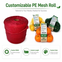 Op maat gemaakte PE gebreide buisvormige netzak 3000m continue gaas zak voor 1KG 2KG 3KG fruit groente automatische verpakkingsmachine