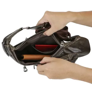 กระเป๋าหนังวัวแท้ AndoBag สไตล์วินเทจ สะพายไหล่/คาดอก สำหรับผู้ชาย ดีไซน์เรียบง่าย เหมาะสำหรับเดินทางท่องเที่ยวกลางแจ้ง รุ่น 1765 - Product Image 6