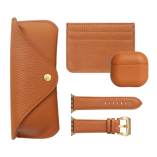 Trendy Carrying Case for Eyewear Premium Cowhide Leather Material Support OEM Customization Eyewear Cases