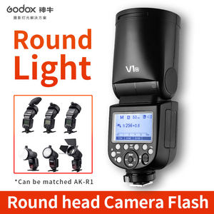 Flash portable professionnel <span class=keywords><strong>Godox</strong></span> <span class=keywords><strong>V1</strong></span> Speedlite - TTL HSS sans fil rechargeable au lithium-ion pour appareils photo Fuji Pentax - Product Image 2