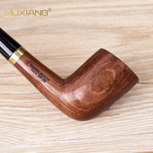 Muxiang Rosewood Smoking Pipe Long Handle Straight Type Tobacco Pipe For Personal Gift - Product Image 3