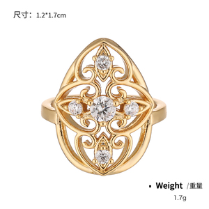 Новинка, Женское кольцо-ручка, регулируемое кольцо для ногтей с полностью алмазным наконечником, кольца с золотым покрытием и блестящим кубическим цирконием, кольцо в форме ногтя - Product Image 5