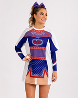 Robe T-shirt de cheerleading personnalisée pour femme, coupe oversize, manches courtes, uniforme d'entraînement d'équipe, couvre-tenue