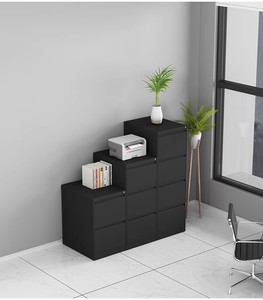 Modern 3-Drawer Lockable Steel Filing Cabinet Large Capacity Quiet Drawer Modern Storage for Office <strong>Library</strong> School Study - Product Image 4