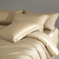 Housse de couette en satin de coton à fibres longues 100S, couleur unie, luxe léger, douce pour la peau, confortable, drap de lit d'hôtel