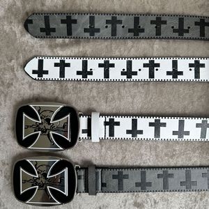 <span class=keywords><strong>Ceinture</strong></span> vintage gothique Halloween avec crâne, design Y2K, boucle croisée classique <span class=keywords><strong>pour</strong></span> <span class=keywords><strong>homme</strong></span>, <span class=keywords><strong>ceinture</strong></span> en <span class=keywords><strong>cuir</strong></span> PU <span class=keywords><strong>noir</strong></span> imprimé <span class=keywords><strong>pour</strong></span> <span class=keywords><strong>homme</strong></span> et femme - Product Image 4