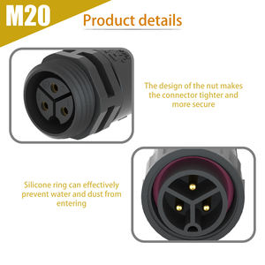 בקר 2 + 4 אות כוח אות עמיד למים כבל ip68 מחבר m20 חוט תיל מעל-דפוס נקבה תקע 6pin הוביל מחבר - Product Image 6