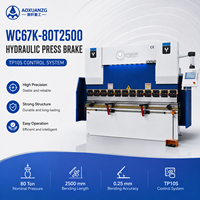 Presse plieuse hydraulique CNC de 80 tonnes et 2500 mm pour la pliage et le façonnage automatiques de tôles en métal, acier inoxydable, alliage, fer et aluminium