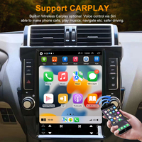 Autoradio 12,1 pouces Tableau de bord Lecteur DVD de voiture Android Système de navigation GPS pour Tesla Style Toyota PRADO 2010 2011 2012 2013