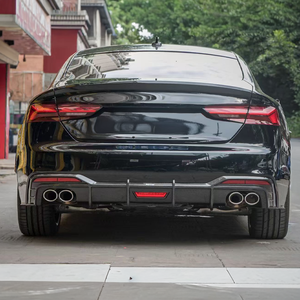 Nouveau diffuseur de pare-chocs avant en fibre de carbone de style sport avec protection des feux antibrouillard pour Audi A5 B9.5 Sline 2020-2024 - Product Image 4