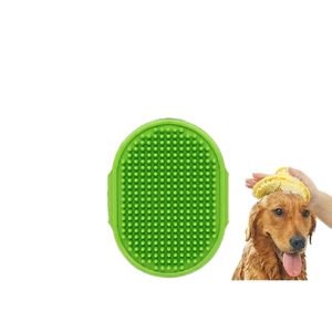 טבעת מתכווננת ידית כלב מטפח מברשת ידידותי לסביבה סיליקון ארוך/קצר שיער שמפו אמבט מברשת מרגיע עיסוי קטן - Product Image 3