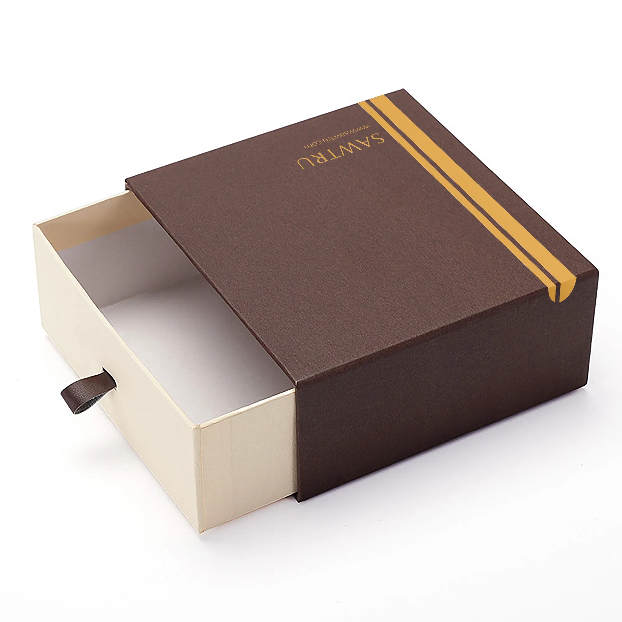 Moda tasarım sert karton kağıt ambalaj hediye Streak çekmece kutusu elbise takı mum kozmetik için