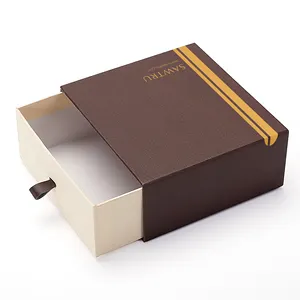 Fashion Design Rigid Cardboard Paper Packaging Gift Streak Drawer Box For Dress Jewelry Candle Cosmetics