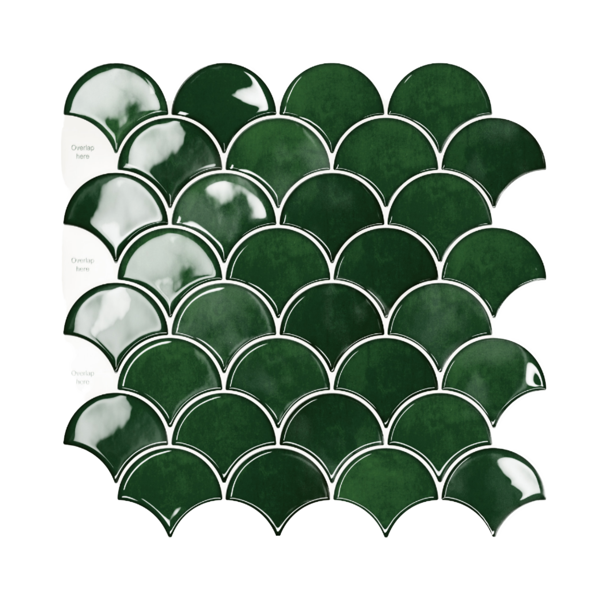 Fractal Pattern Peel & Stick Wall Tile Stickers - 4" X 10' Roll, 30 Tiles