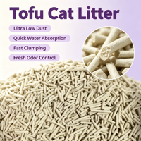 Litière pour chat en vrac, écologique, de qualité supérieure, sans poussière, antibactérienne, à base de tofu