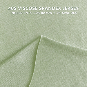 Tissu jersey viscose élasthanne 40S, 95% rayonne 5% élasthanne, 172 cm, 180 g/m², tissu rayonne tricoté doux pour vêtements et sous-vêtements féminins 2122 # - Product Image 1