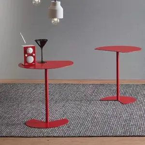 Tavolo per divano e divanetto con estremità in metallo tavolino da caffè e tavolo da tè a forma di minimalismo a forma di C sty;e
