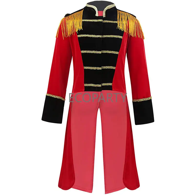 Uomini adulti Costume medievale giacca Stage Performance uniforme cappotto Halloween vittoriano Cosplay Showman Ringmaster Circus Dancewear